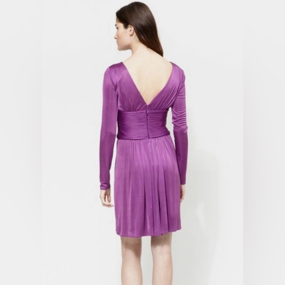 BCBG MaxAzria Polly Plunge Concord Grape Mini Dress. Size SSKU 322